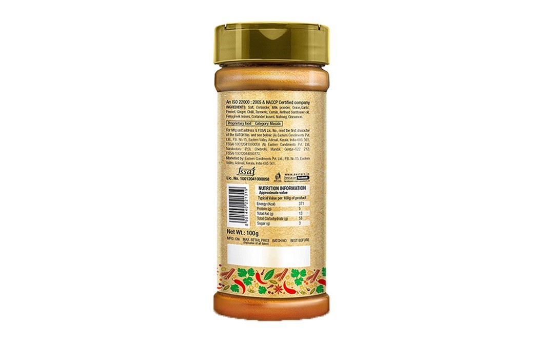 Eastern Spice Blend Dal Makhani Masala   Plastic Bottle  100 grams